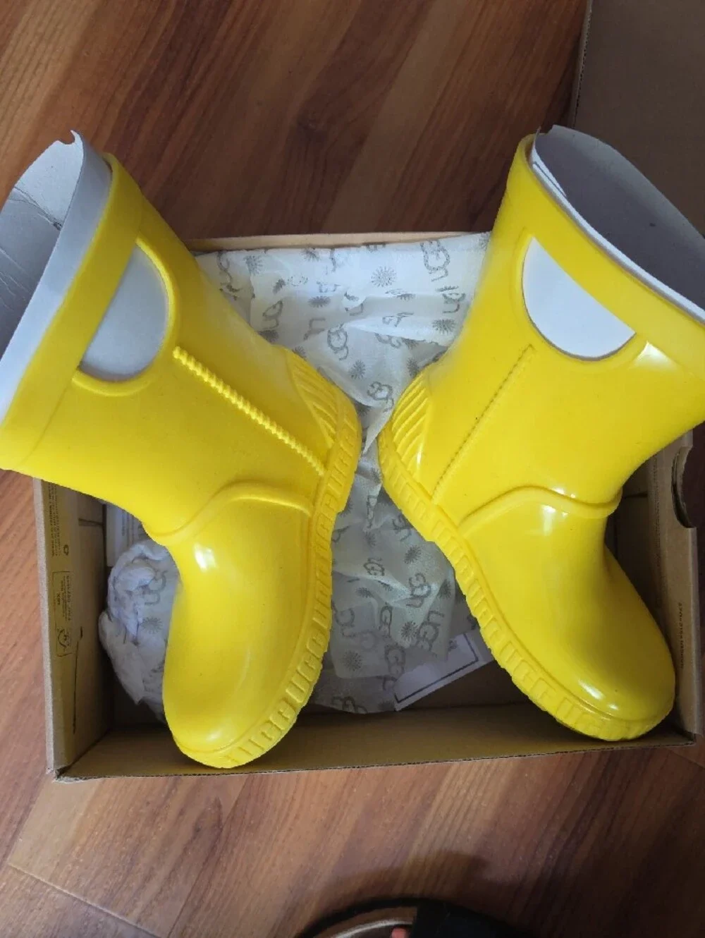 UGG Kids Yellow Waterproof Rain Boots
